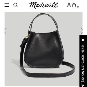 Madewell Sydney Crossbody black leather - gently used